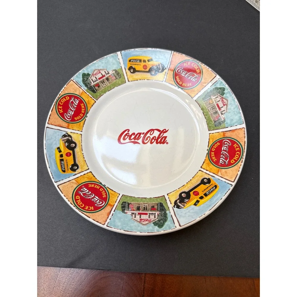 Coca-Cola Gibson Dinner Plate Vintage Delivery Truck General Store Retro 9.25